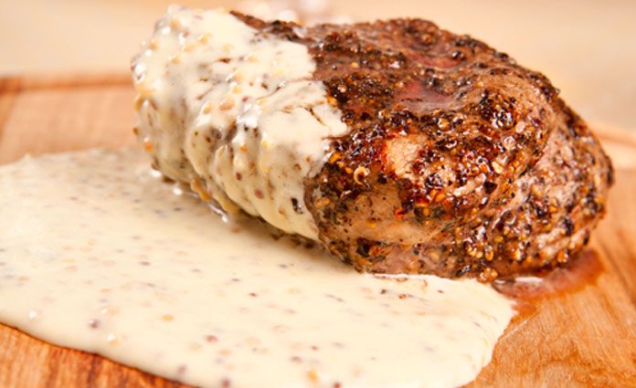 Schweinefilet-mit-Käsesahne Schweinefilet in Käsesahnesoße
