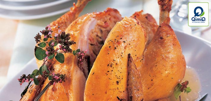 Gebratenes Huhn mit Pikanter Fuellung Kopie