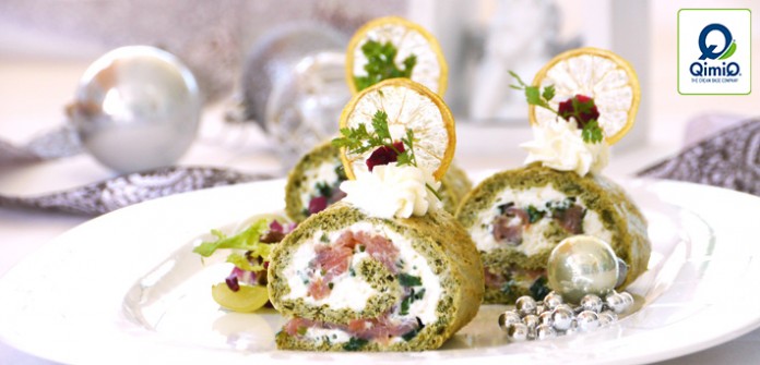 Petersilienbiskuitroulade-mit-Lachs-Kren-Fuellung Kopie