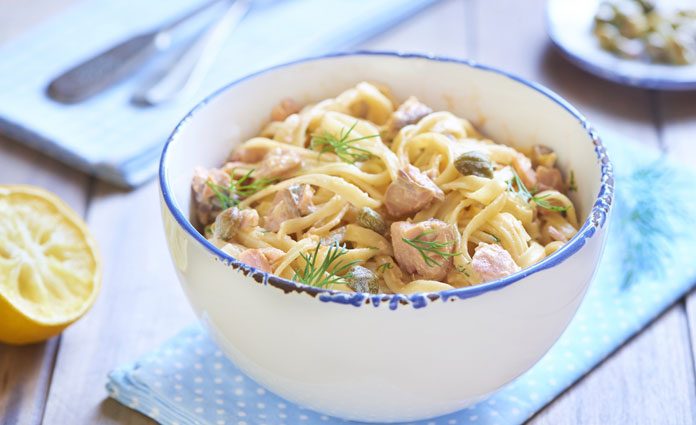 Fenchel-Lachs-Spaghettini