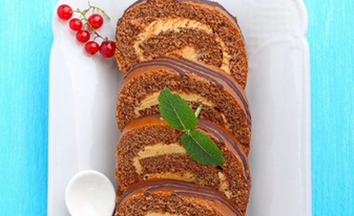 Bananen-Schoko-Roulade Bananen-Schoko-Roulade