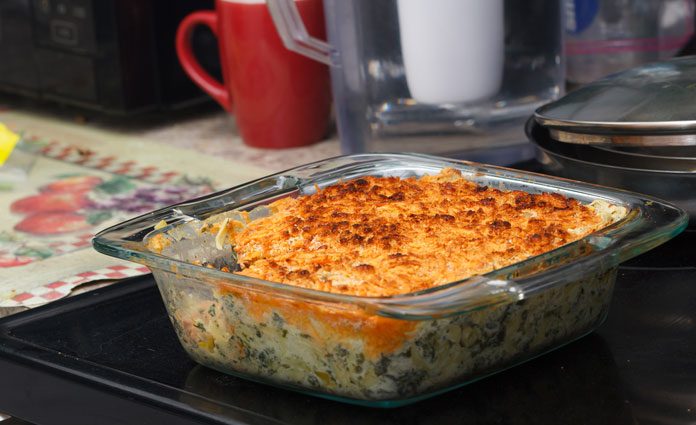 Nudelgratin-mit-Spinat-und- Nudelgratin mit Spinat