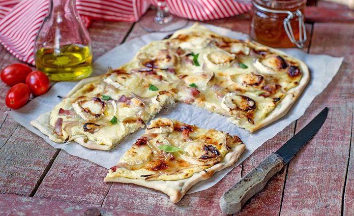 Veganer Flammkuchen