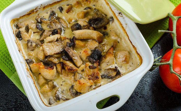 Kartoffel-Champignon-Gratin