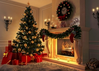 Weihnachtsbaum in Gold