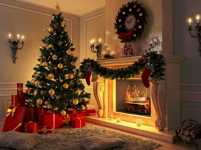 Weihnachtsbaum in Gold