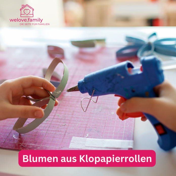 Blumen aus Klopapierrollen